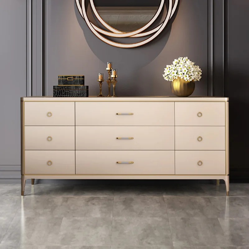 

Nine chest chest, bedroom storage cabinet, living room paint solid wood storage drawer cabinet