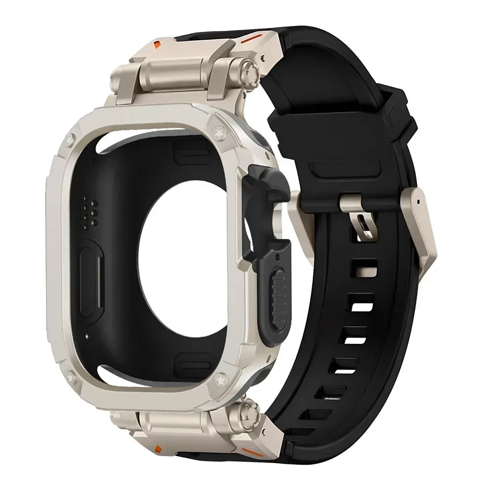 2in1 TPU Case+Strap for Apple Watch Ultra 2 1 49mm Protective Cover Band for IWatch Series 9 8 7 45mm 6 5 4 Se 44mm Bracelet