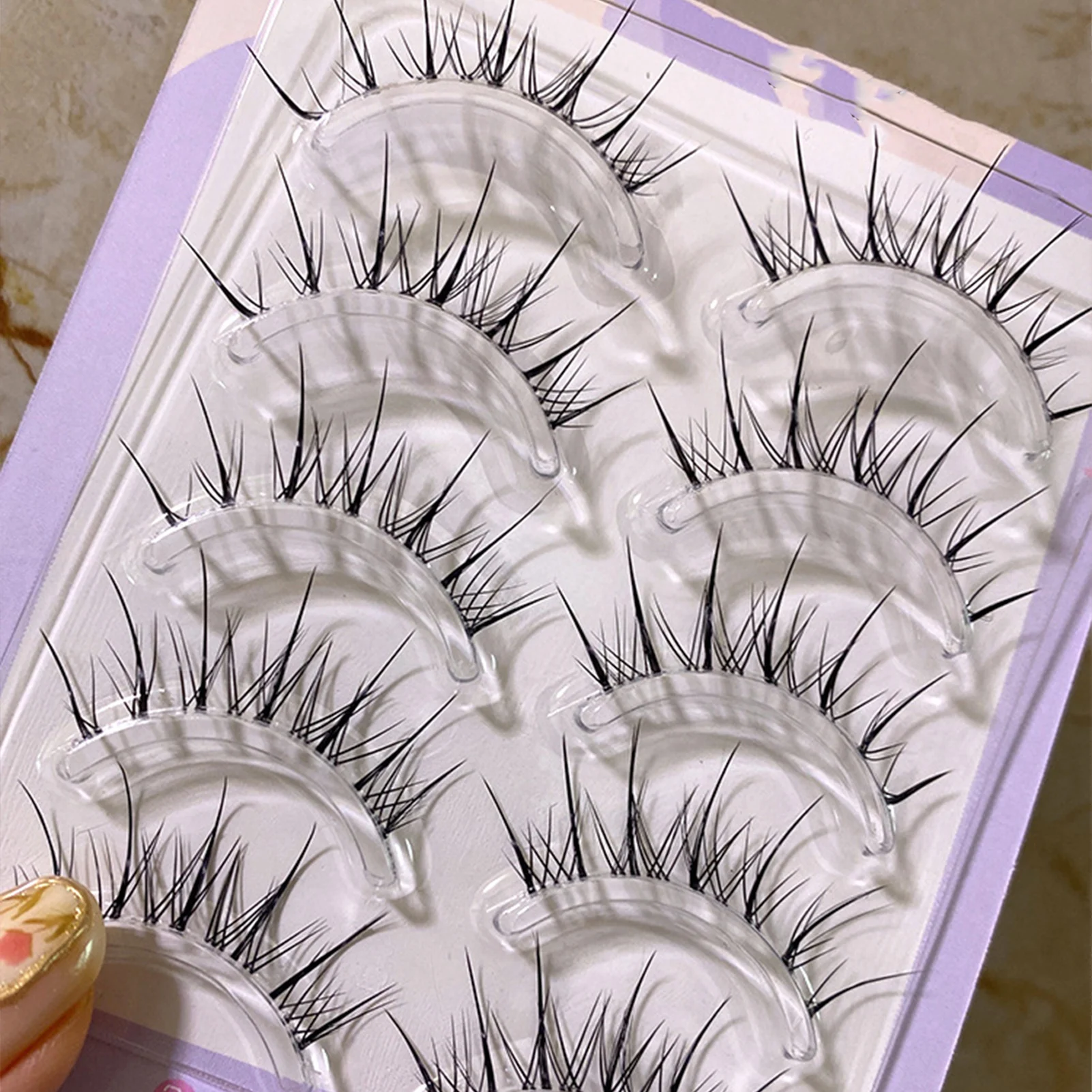 Sunflower Fairy False Eyelashes korean style Fluffy cluster Lashes Natural Wispy Volume Extension for Wedding Party Daily Makeup