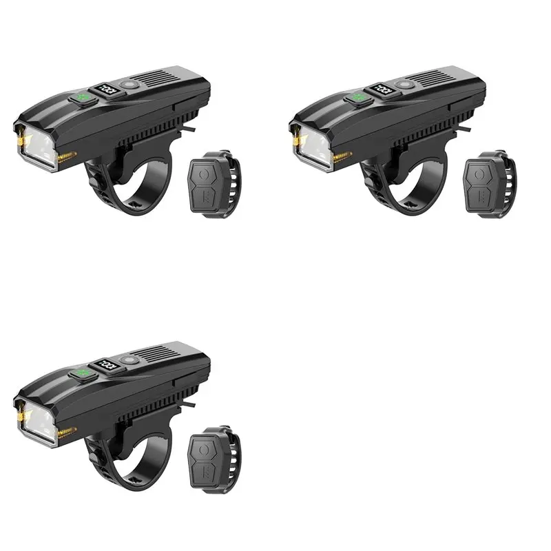 ABHS-3X Smart Bicycle Front Light Rechargeable Bike Headlight With Horn Wireless Remote Control Bicycle Light
