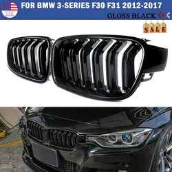 SAIQINGSP For BMW 3-Series F30 F31 F35 320i 325i 328i 2012-2018 Gloss Black Grille Racing Front Sport Grill CAR Accessories TOOL