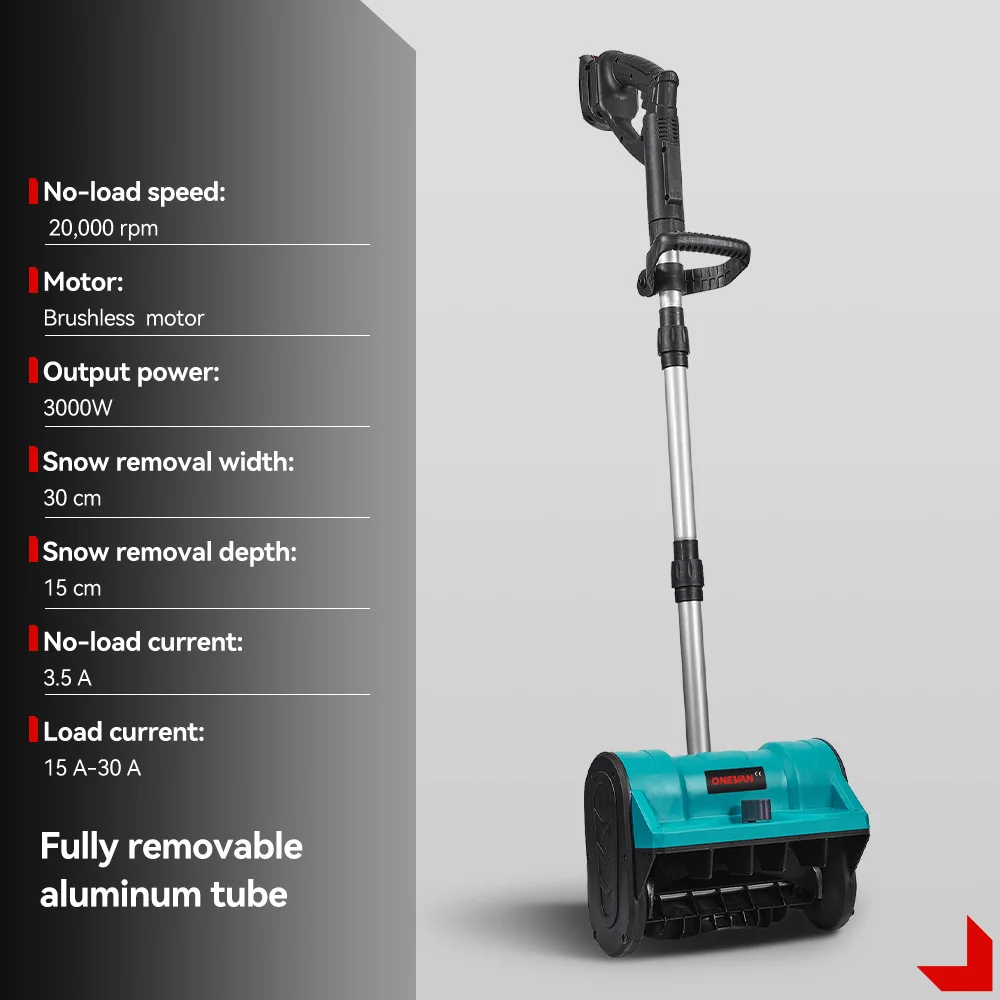 ONEVAN 3000 واط فرش الكهربائية سنوبلو اللاسلكي قابلة للشحن الطريق ساحة الثلوج إزالة أدوات كهربائية لماكيتا 18 فولت بطارية دبوس #3