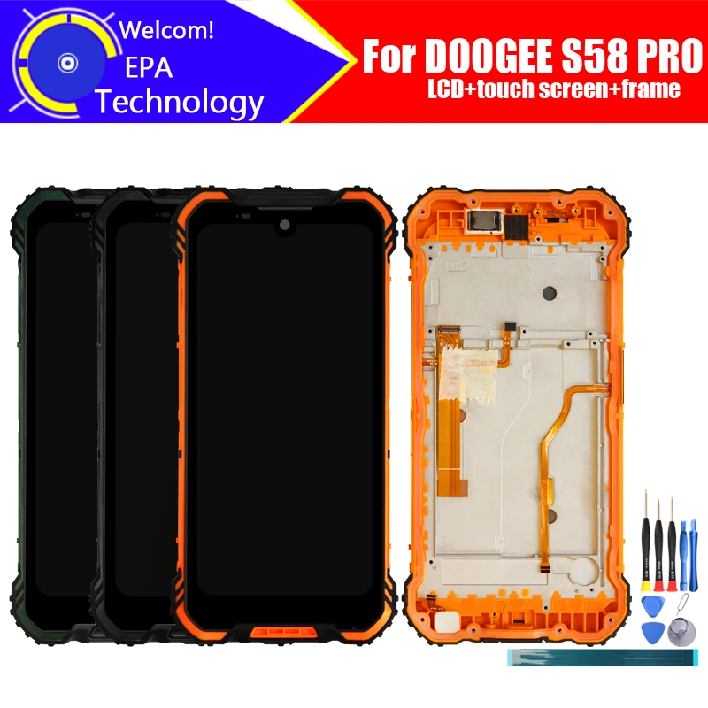 

5.71 inch DOOGEE S58 PRO LCD Display + Touch Screen Digitizer+Frame Assembly 100% Original LCD+Touch Digitizer for S58 PRO+Tools