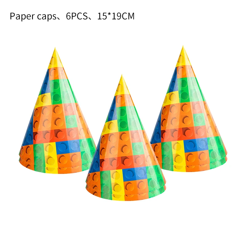 Building Blocks Birthday Party Decoration Party Supplies Tableware Cup Plate Napkin Kid Birthday Event Balloon Banner Backdrop