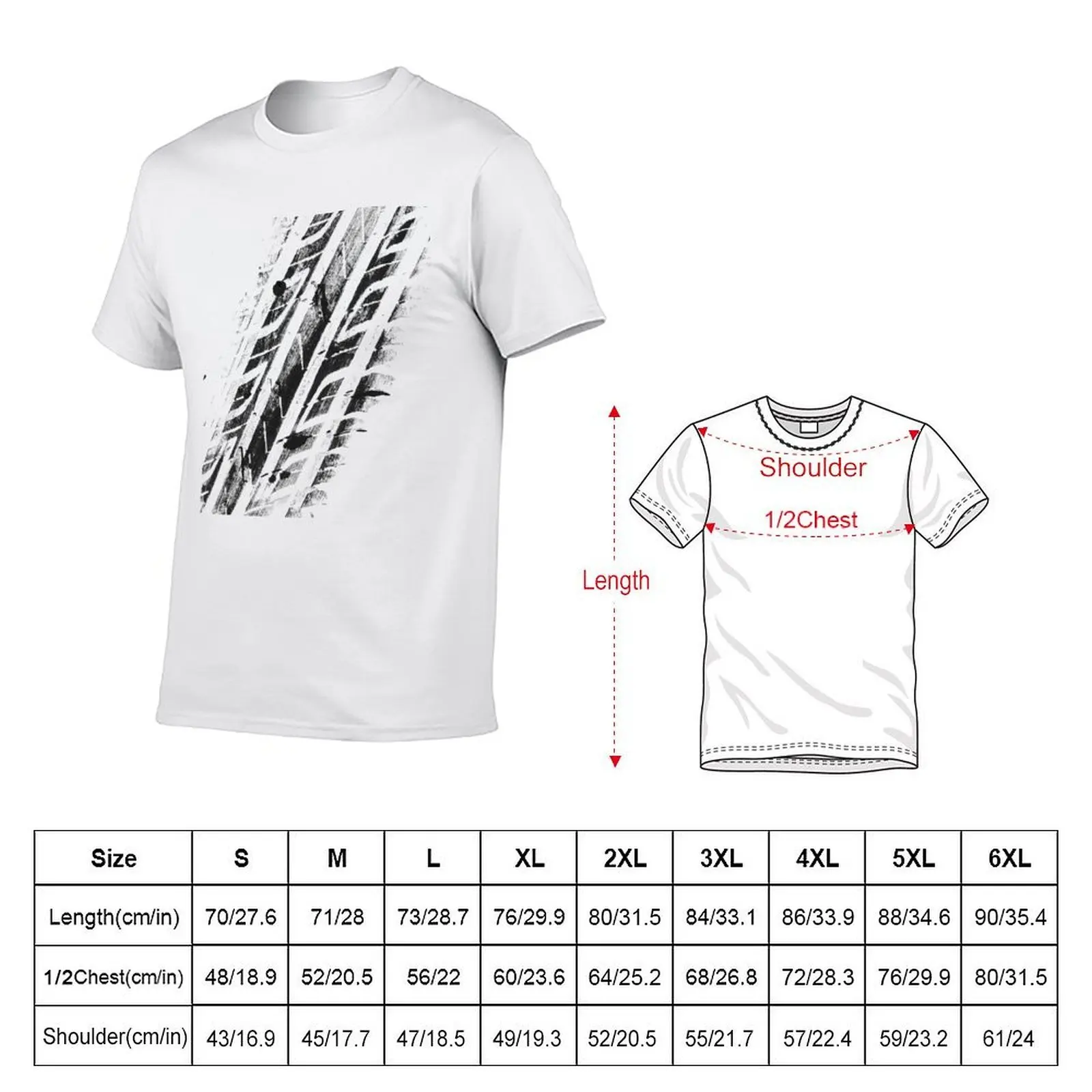 Tire Tread Texture T-Shirt heavyweights funny shirt cotton mens shirts graphic tee