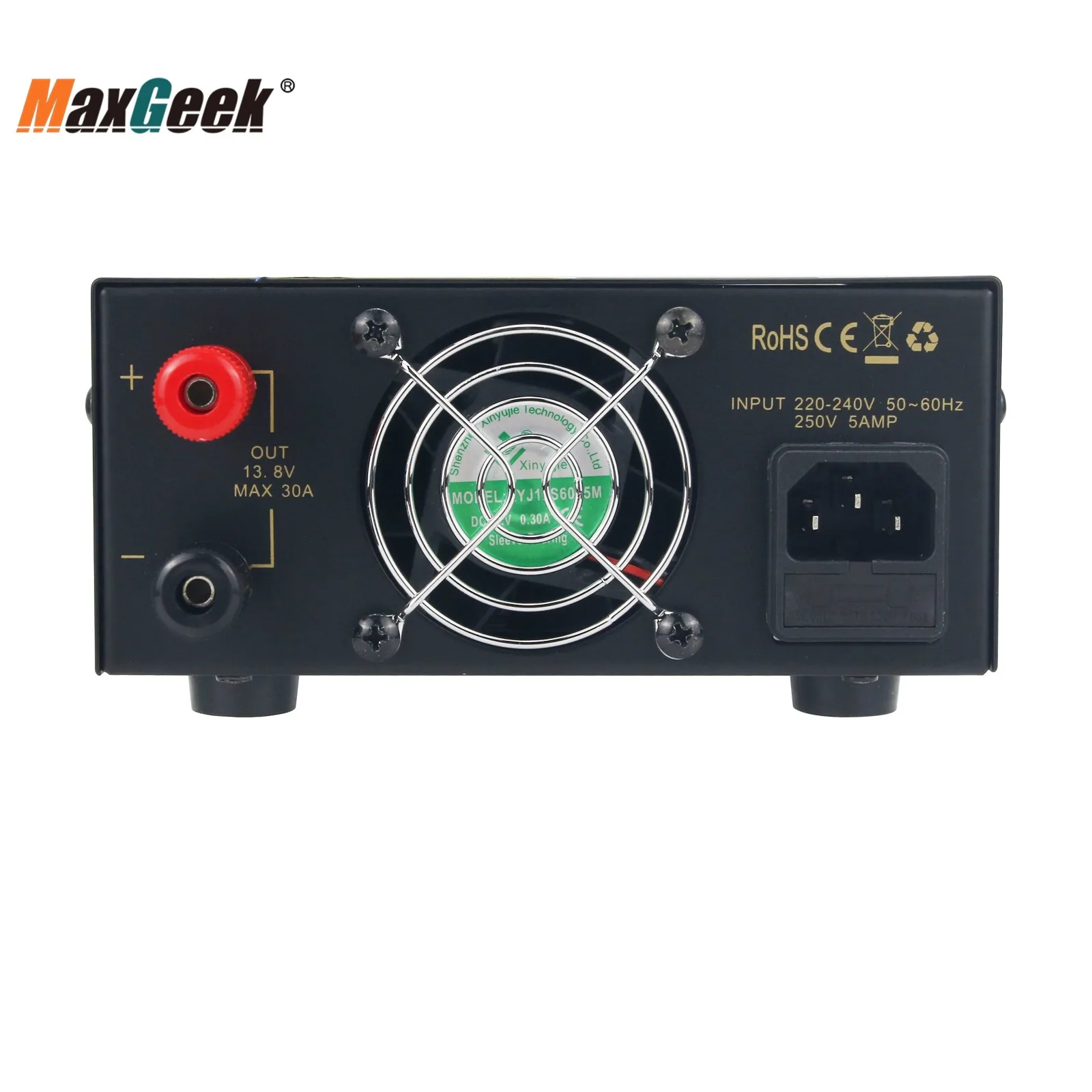 Imagem -02 - Maxgeek-switching Power Supply Qj-ps30sw i dc Stabilized Power Supply 13.8v 30a para Transceptores de Rádios para Carros