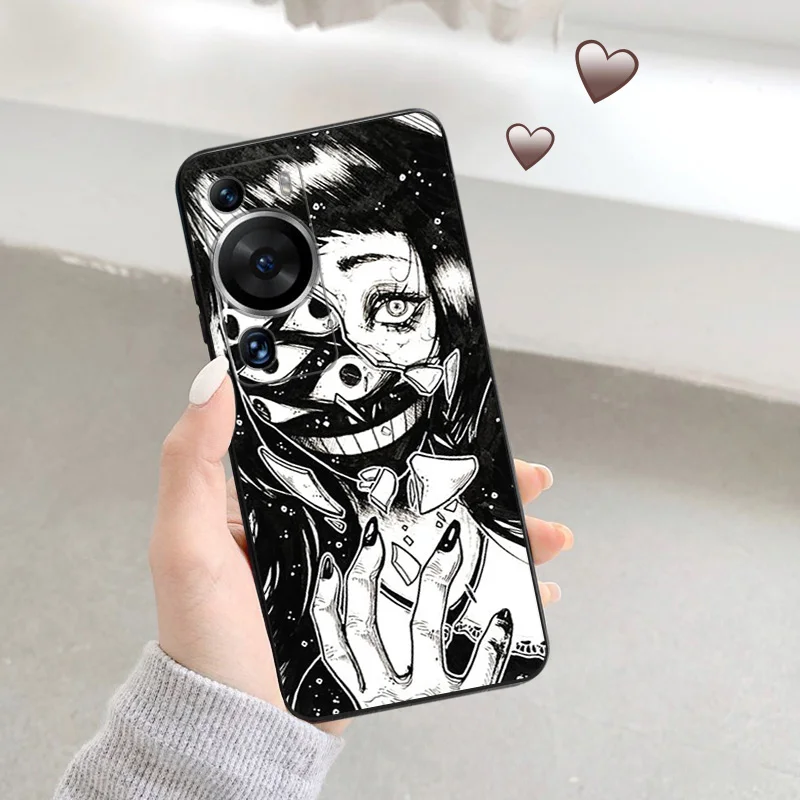 Silicone Black Phone Case for Motorola G200 5G G30 G31 One Fusion Junji Ito Tomie Tees Manga Huawei P40 P30 P20 P Smart Cover