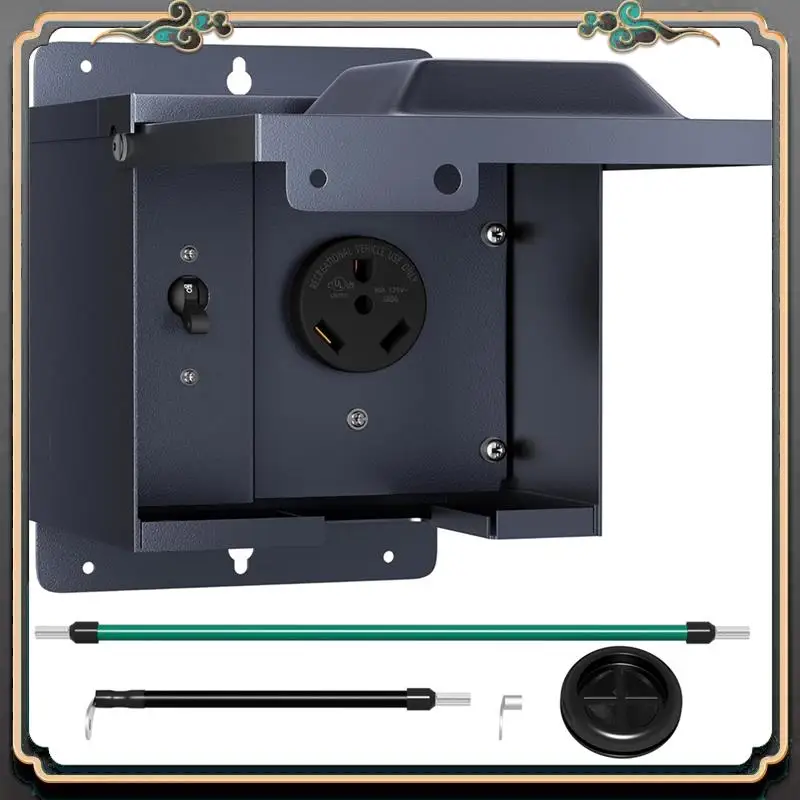 

M45K--1 30A RV Distribution Box American RV Distribution Box Distribution Cabinet Power Socket Box With Circuit Breaker, Dura