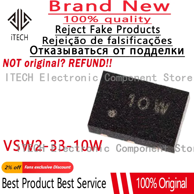 5pcs/lot Original VSW2-33-10W+ VSW2 33 10W Single Pole Double Throw RF Switch 50-3000MHz 100% New and Genuine