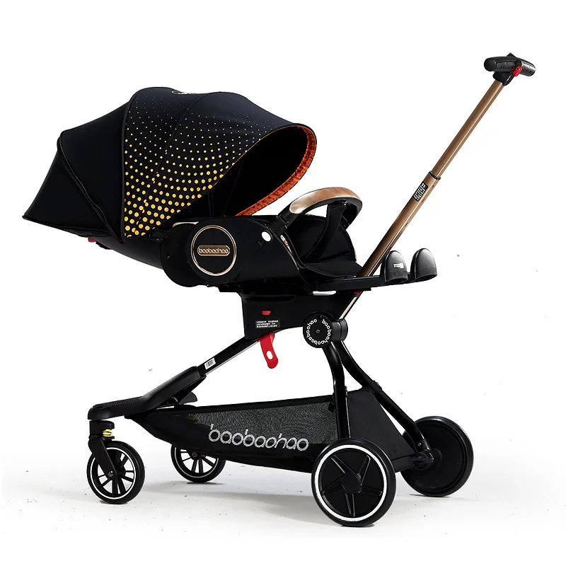 V9 Baby Walking Artifact Walking Stroller High Landscape Can Sit Lie Flat Lightweight and Foldable Four-wheeled Stroller