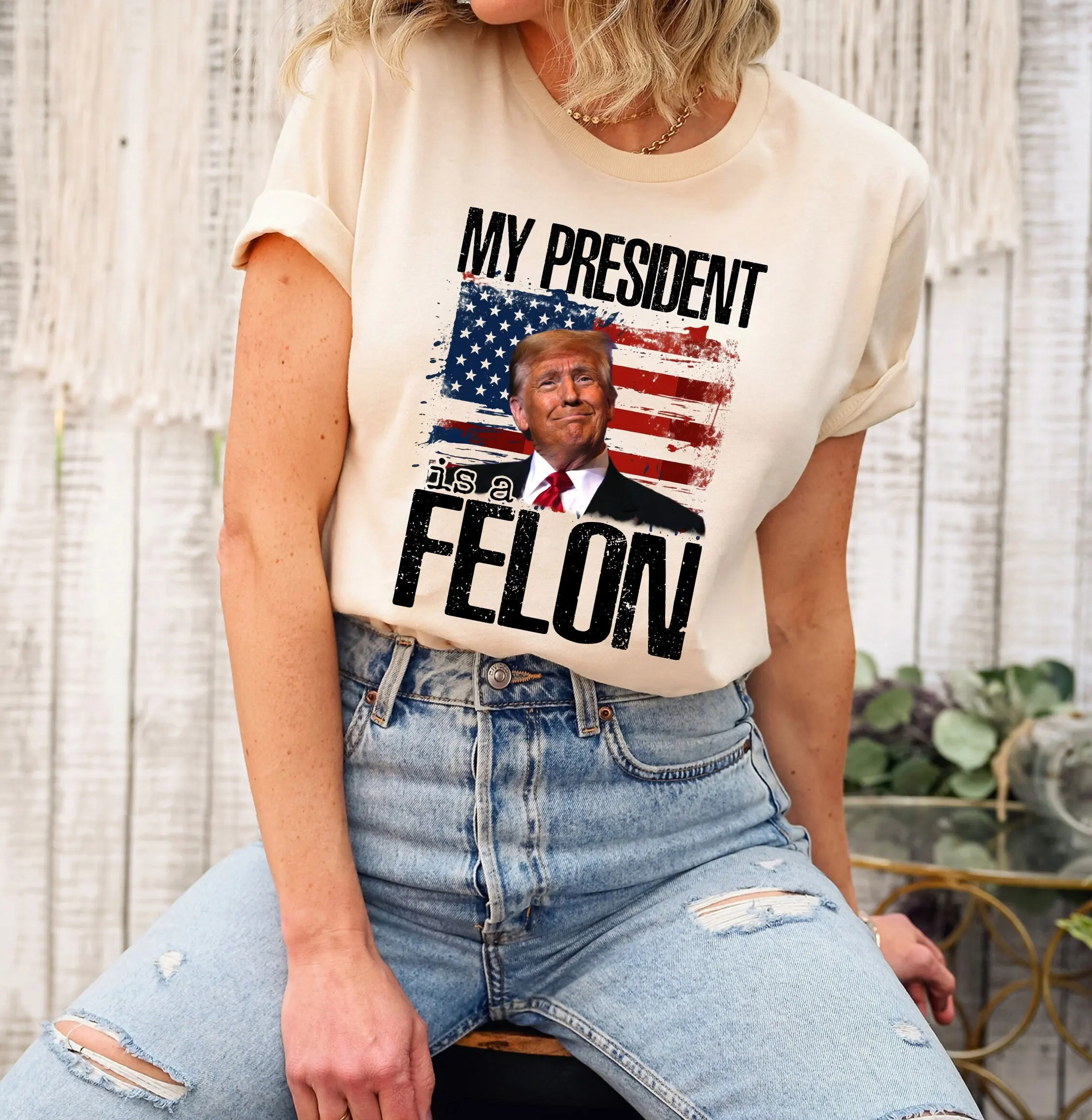 My President Felon T Shirt I'm Voting For The Trump 2024 Republican Political