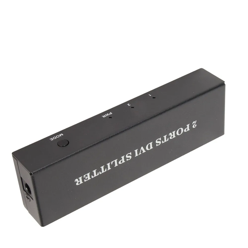 1 In 2 Out 1x2 DVI Splitter Support Resolution Up to 1920*1080 for US Plug 2 Port DVI Video Splitter