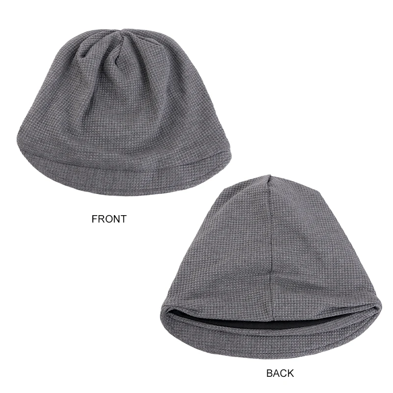 Autumn Winter Soft Knitted Hat Women Beret Warm Slouchy Hat With Wide Short Brim Cap Beanies Skullies Outdoor Windproof Bonnet