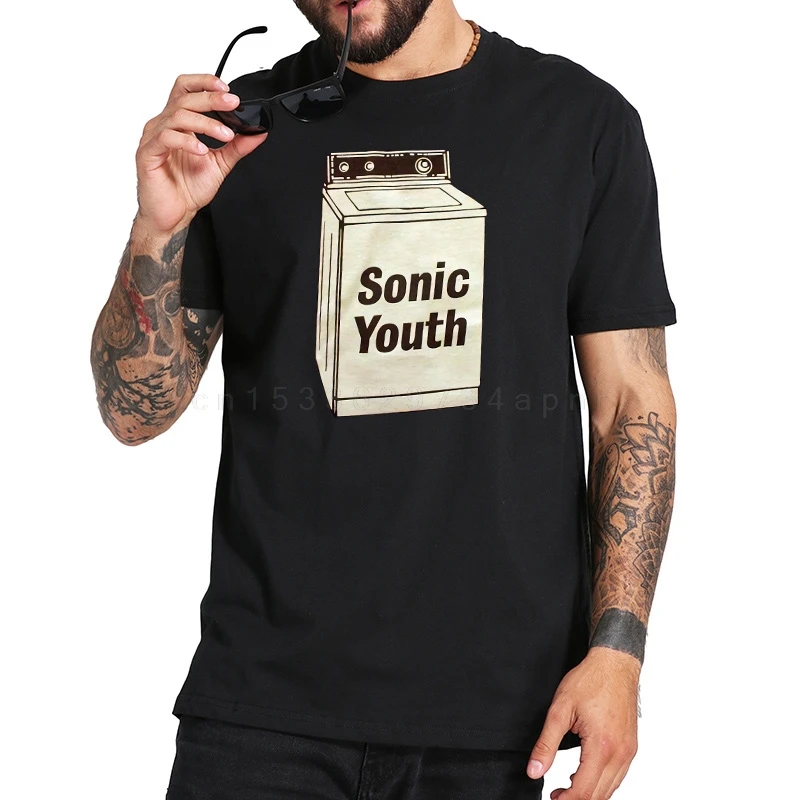 Sonic Youth T Shirt Alternative  Band Tees Graphic Printed Tops Comfortable Casual Short Sleeve Homme EU Size 100% Cotton