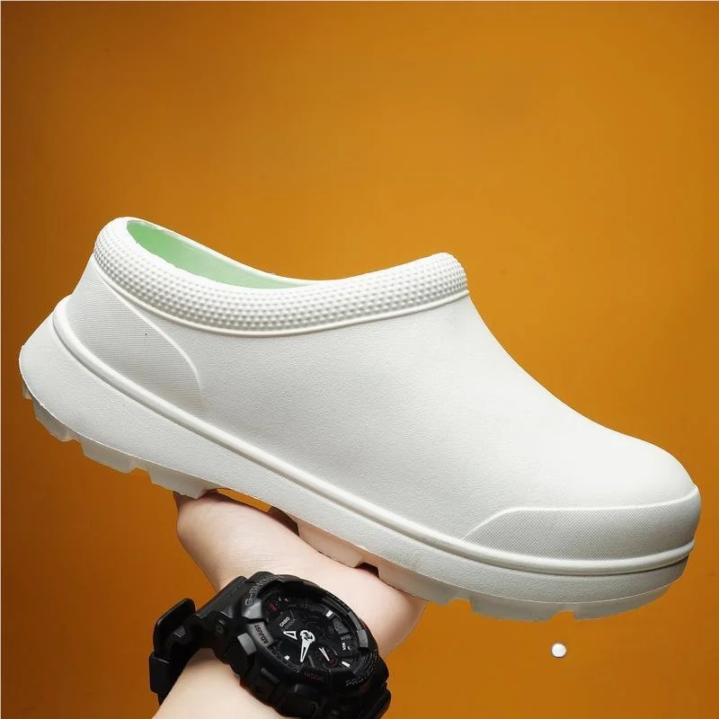 Men's Chef Work Shoes Slip Resistant Waterproof Oil Proof Kitchen Shoes Black Breathable Casual Nurse Women's Work Shoes