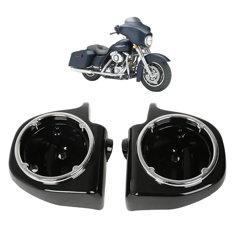 

For Harley Touring Road King Street Glide FLTR FLHT FLHX 1993-2013 Motorcycle Vented Lower Fairing 6.5" Speaker Boxes Pods