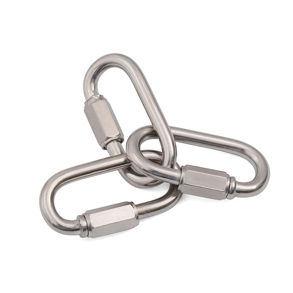 Picture 5: M3-M14 304/316 Stainless Steel Quick Link Ring D Lock Climbing Gear Carabiner Ring Hook Chians Buckles Chain Connecting Ring