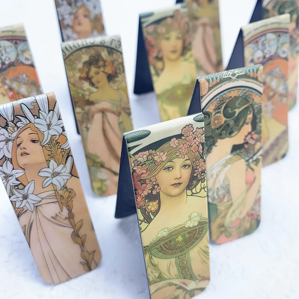5pcs Classical Woman Magnetic Bookmark Reading Pages Books Annotated School Stationary Supplies DIY Creative Aesthetic Bookmark