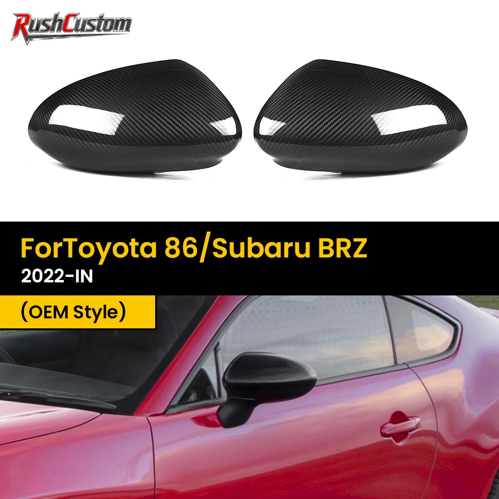 

For Toyota 86/Subaru BRZ 2022-IN OEM Style Real Dry Carbon Fiber Side-door Rear View Mirror Caps Car Exterior Replacement