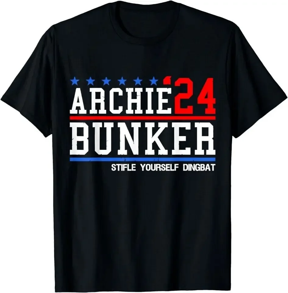 Unisex T-shirts for Men Women Summer TeesArchie Bunker 24 For President 2024 T-Shirt S-3XL