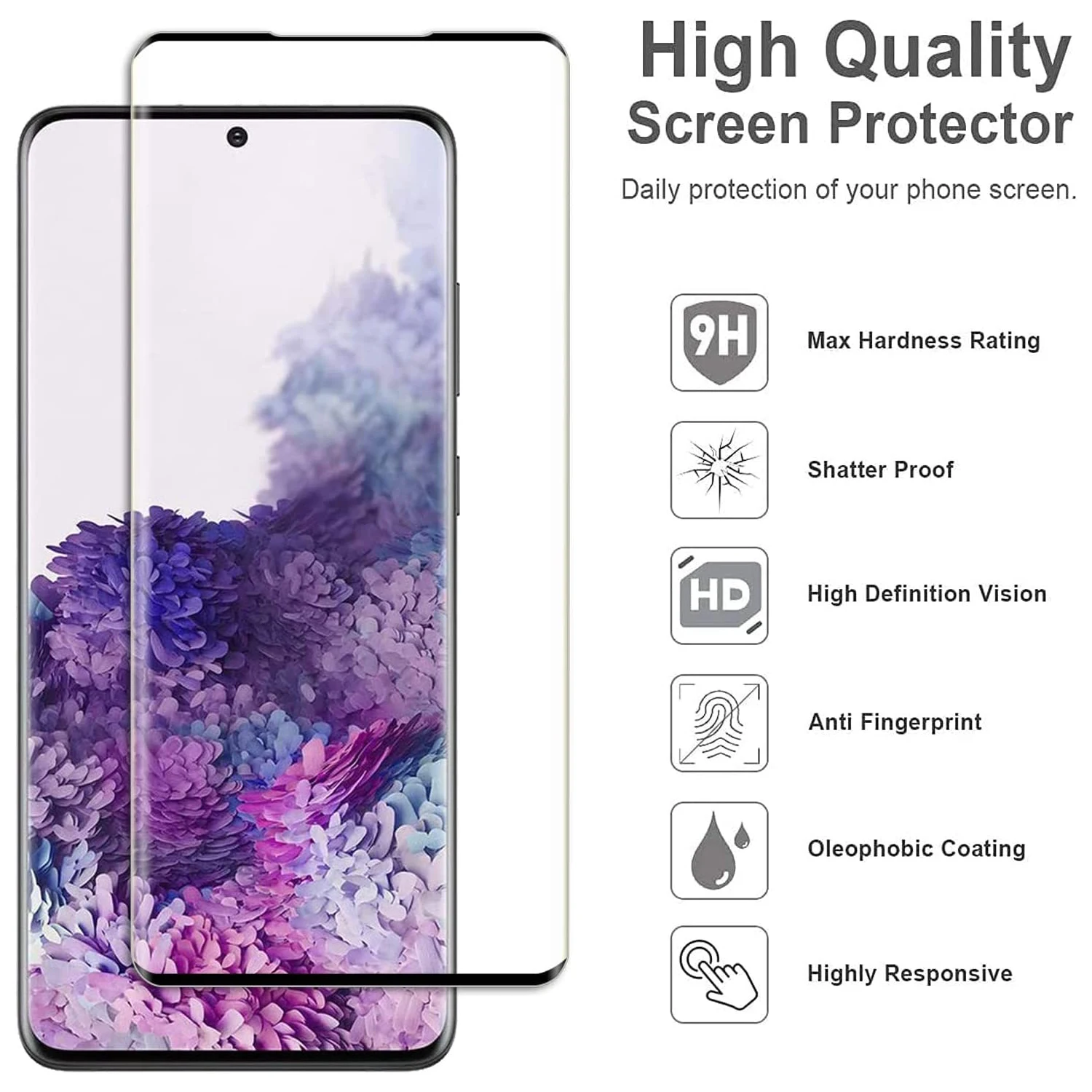 9H Curved Four Sides Glue Tempered Glass For Samsung Galaxy S10 + Note 10 + 2/4Pcs HD Screen Protector