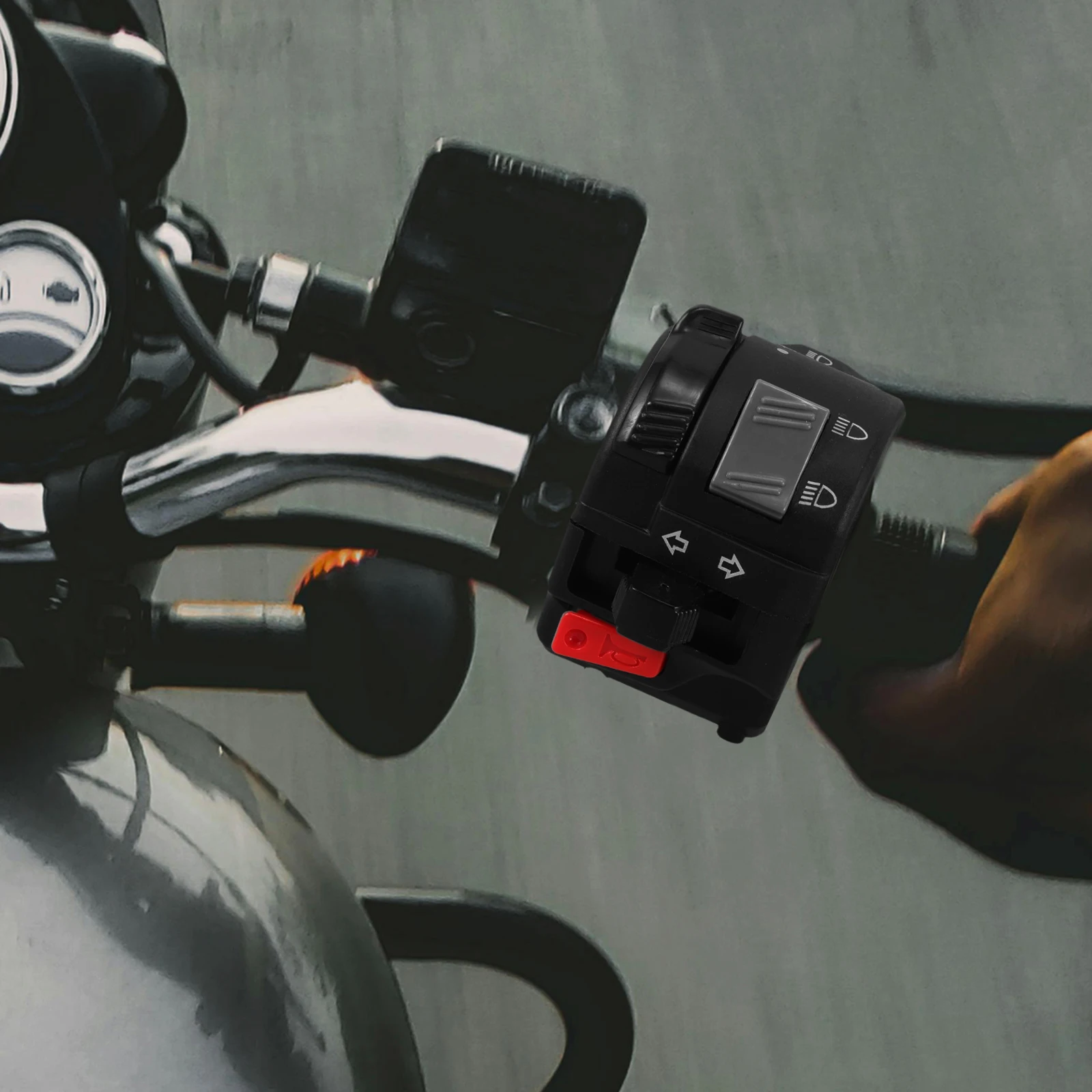 

Motorcycle Handlebar Switch Plastic Metal Motorcycle Turn Signal Horn Headlight Light Control Assembly Turn Signal Switch