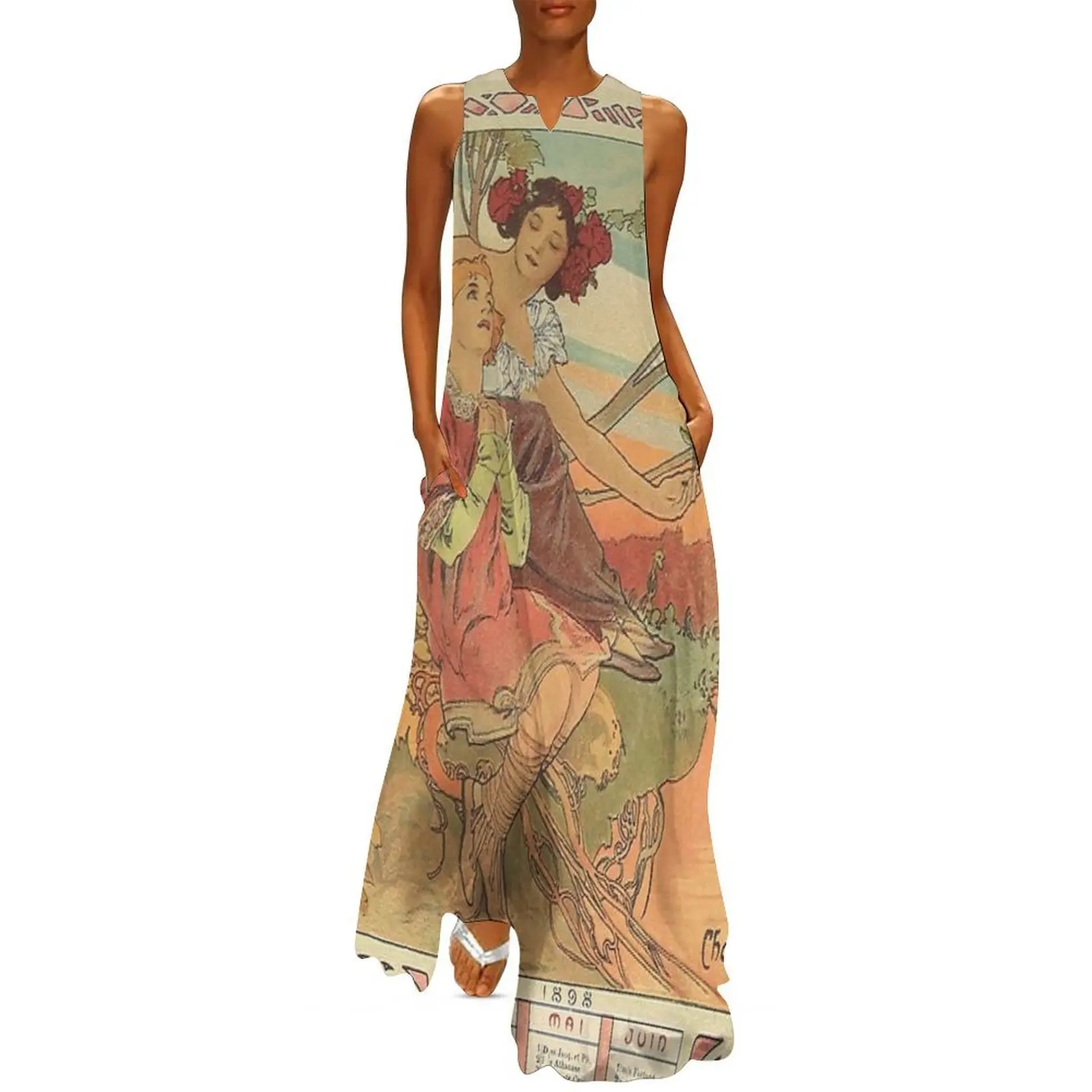 

Chocolat Masson Chocolat Mexicain. 1897 3, by Alphonse Mucha. HIGH DEFINITION Long Dress Women's summer dresses
