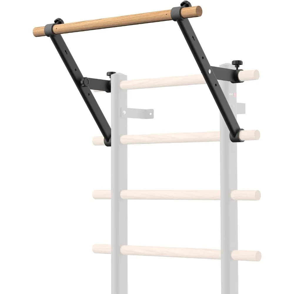 

DHT Wood Stall Bar Swedish Ladder Suspension Trainer with 9 Rods for Home Gym School Clinic Black