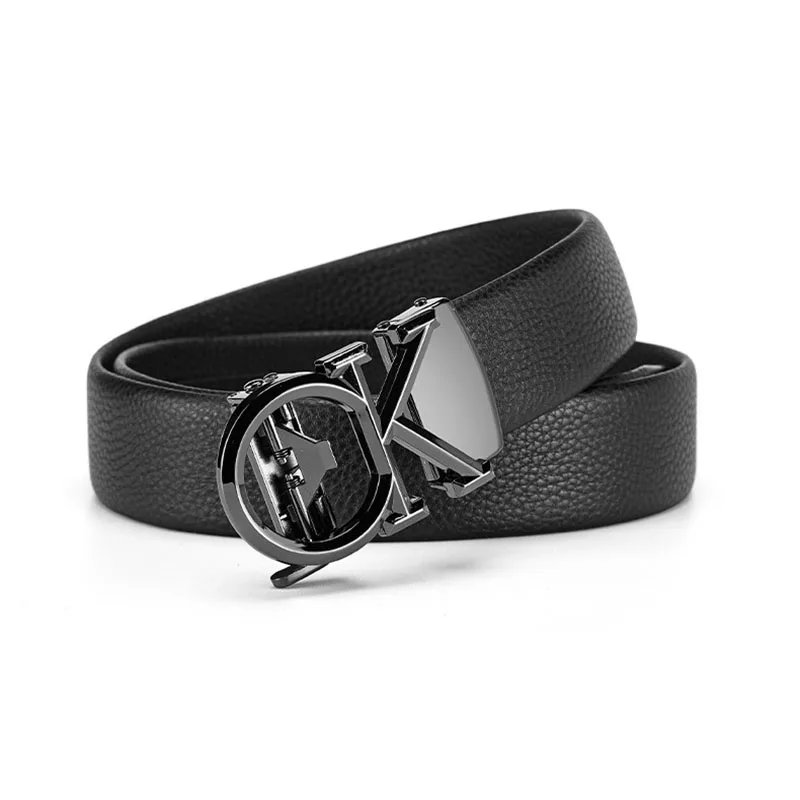 Hot Selling Letter Alloy Buckle and Automatic Buckle Business Men's Belt, Daily Multifunctional Decoration Suit Jeans Belt