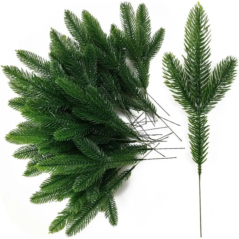 人工松の枝、偽松葉、グリーン装飾品、DIYリース用品、クリス - Christmas Wreath Fake のレビューと価格