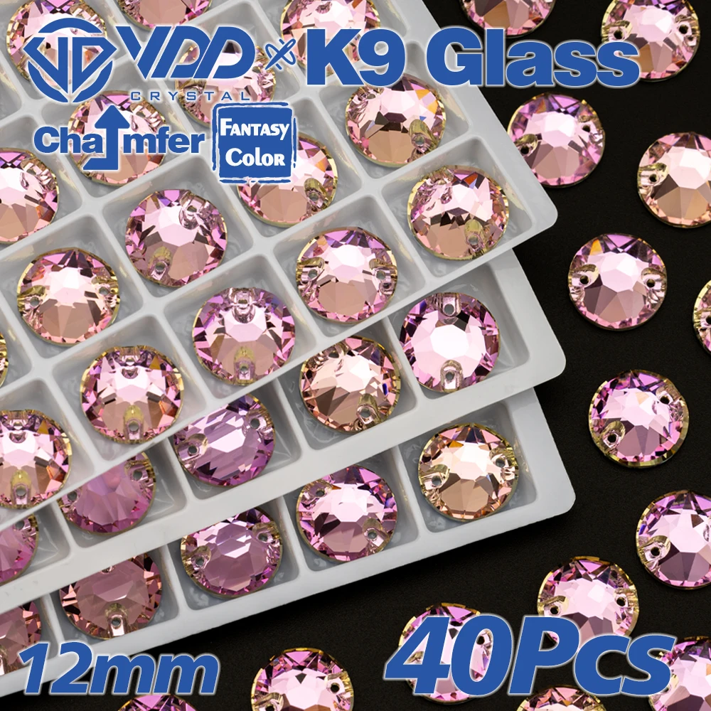 VDD S276 Violet Beam Top-Qualität AAAAA K9 Glas aufnähbare Strasssteine, Nähkristalle, flache Strasssteine für Kleidungsdekorationen – Detail 4