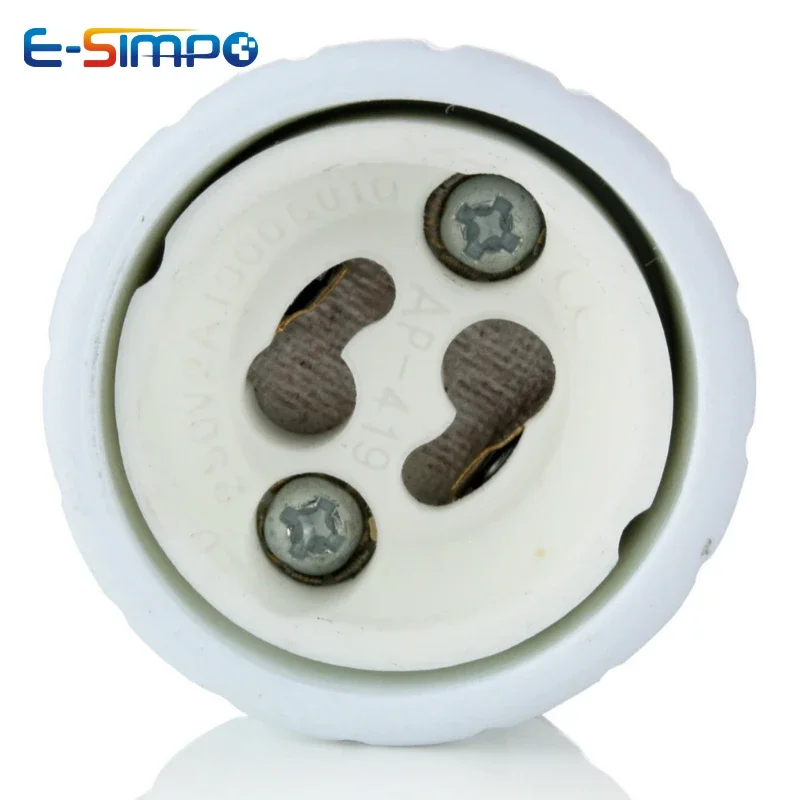 2pcs E17 to GU10, E27 E26-GU10 Porcelain Edison Screw to LED Spotlight Socket Ceramic Lamp Base Converter Extender Adapter