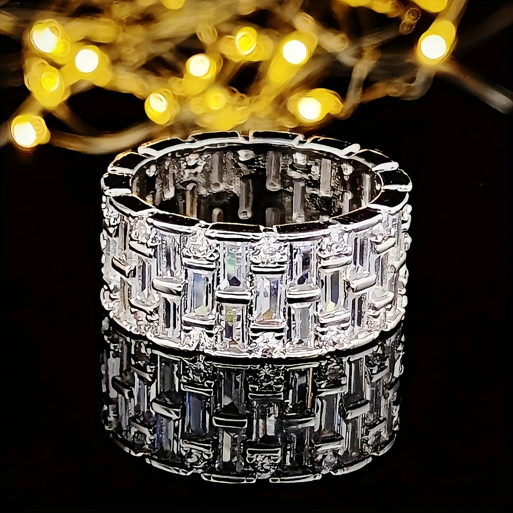 Moonso-anillo rectangular de Color blanco para mujer, joyería de moda, regalo de fiesta, venta al por mayor, 2024