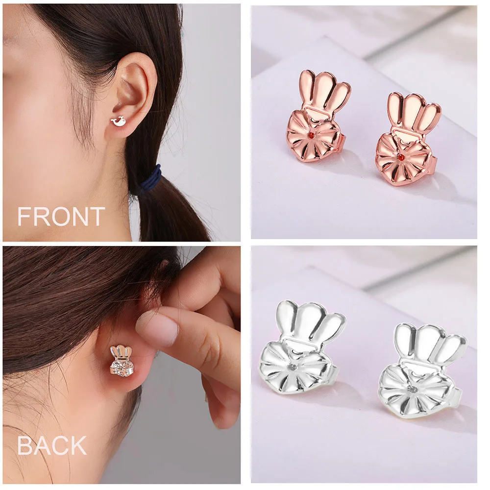 Ear Lifter Lift Hypoallergenic Fits Post Earring Earlobe Support Earrings Fashion Butterfly Stud Earrings Back Nut for Women New