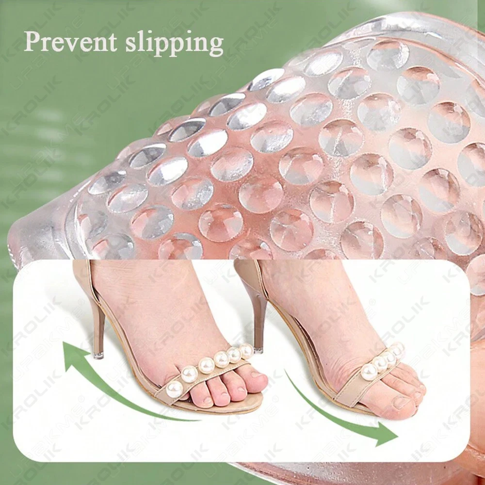 سبع نقاط نعل كعب حماة النساء وسادة سيليكون منتجات العناية بالقدم عدم الانزلاق وسادة حذاء عالية الكعب نعل حجم قابل للتعديل