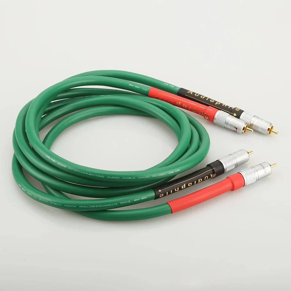 Pair Free shipping 2328 Pure Copper HiFi Audio cable RCA interconnect cable with RCA plug