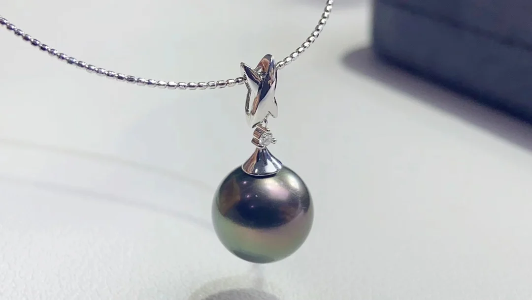 

DIY 18K Diamonds Pearls Pendants Bases Pedestals Necklaces for Women Not Include Pearls JCY