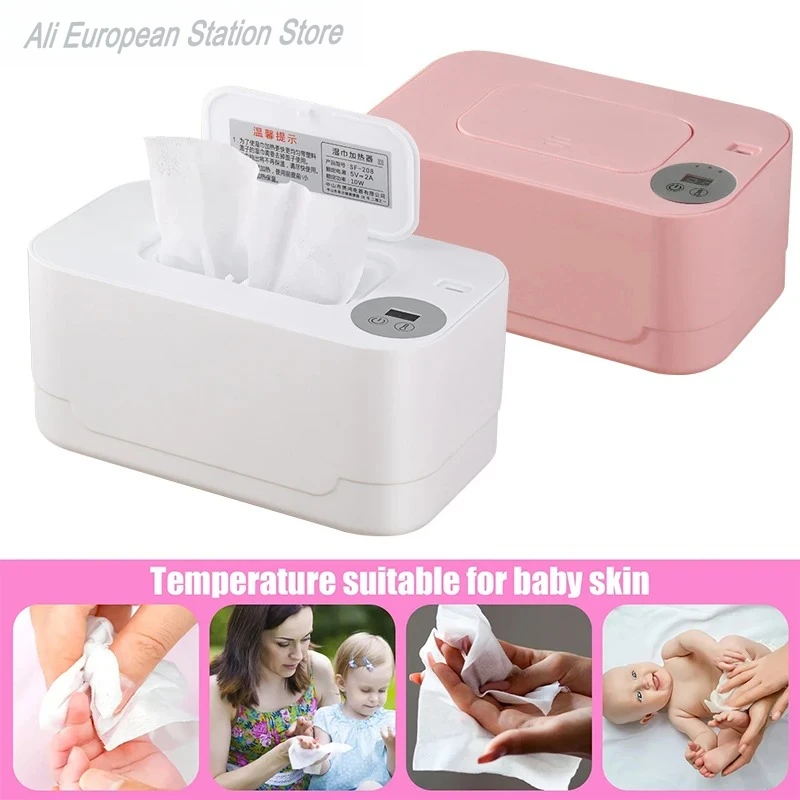Led-anzeige Baby Wischen Wärmer Heizung Nass Handtuch Spender Tragbare USB Ladung Baby Wischen Wärmer Serviette Heizung Box Hause/auto Verwenden
