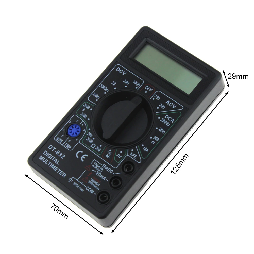 Current Voltage Resistance Voltmeter Ammeter Handheld Portable Ohm Amp Detector Multifunction Digital AC DC Multimeter