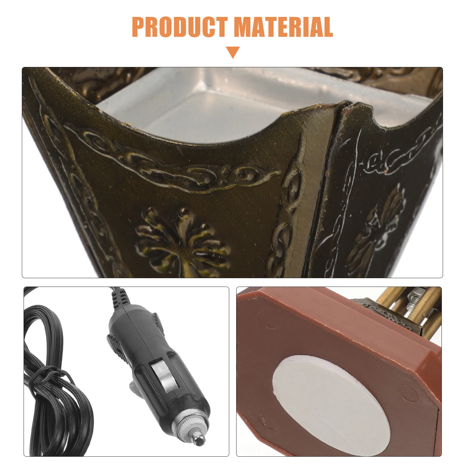 

Electric Incense Burner Car Use Iron Classic Censer Holder Aroma Burner Decorative Home Office Relaxation