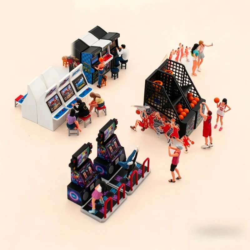 Resin Model 1/64 Dance Machine Miniature Figures Minifigure Model Kit Model Props Creative Photography Display