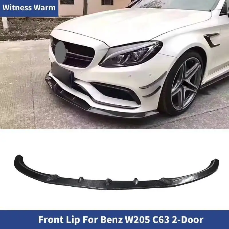 Mathiateurs de pare-chocs avant pour Mercedes-Benz Classe C W205 C205 C63 Amg Coupé 2 portes, Fibre de carbone Frp, Jules Spomicrophone, 2014 - 2018