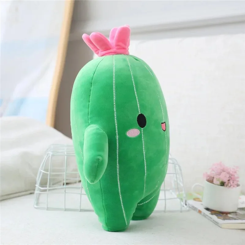 Lovely Flower Plant Cactus Plush Toy Triver Stuffed Doll Pillow Cushion Bolster Kids Children Boy Girl Gift Room Bedroom Decor