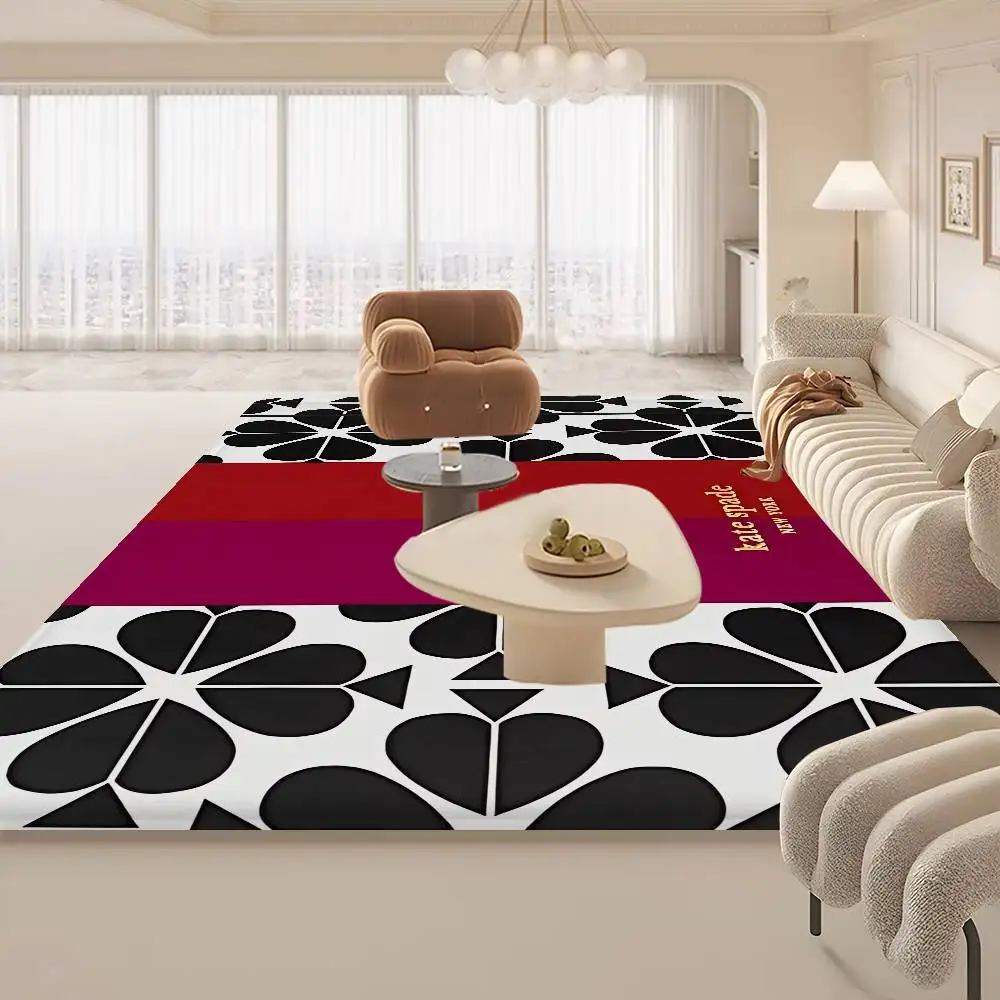 K-Kate-SpadeS Flower Floor Mat Retro Multiple Choice Living Room Kitchen Rug Non-Slip Modern Home Decor