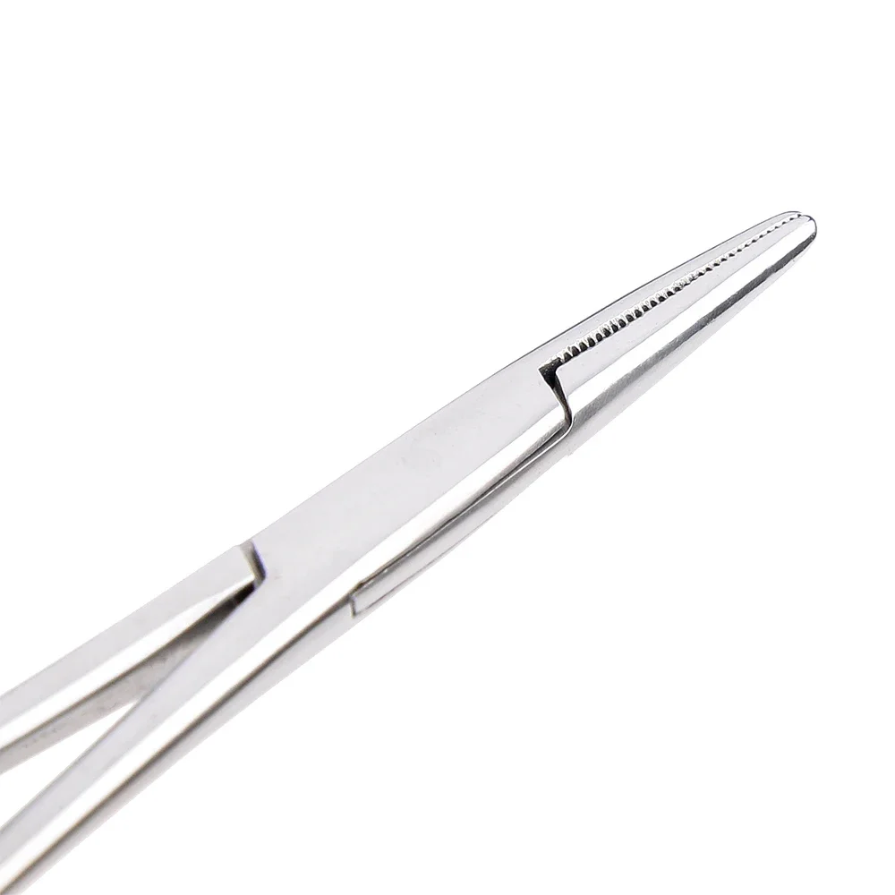1pc Stainless Steel Hemostatic Forceps Surgical Forceps Tool Hemostat Locking Clamps Forceps Fishing Pliers Curved/Straight Tip