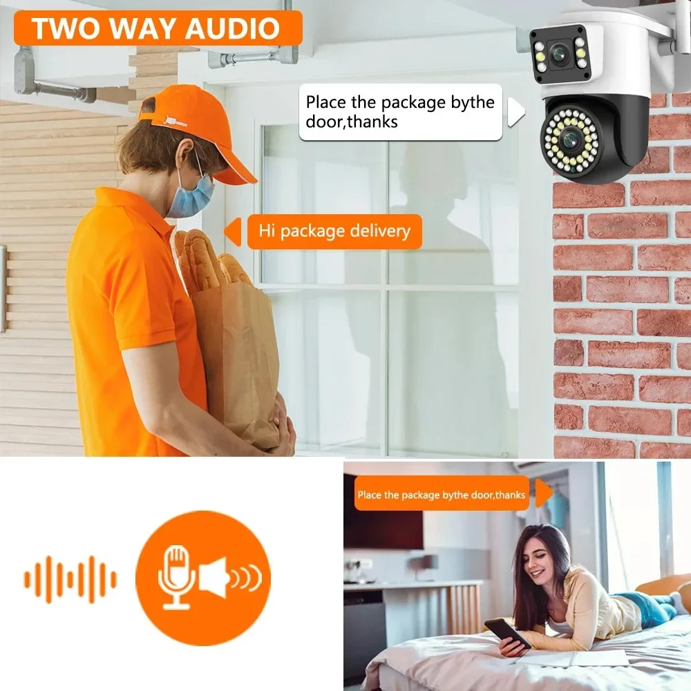 Imagem -03 - Yoosee-câmera ip Dual Lens Ptz Wi-fi Tela Dupla Rastreamento Automático Áudio Bidirecional Cor Visão Nocturna Segurança 4k 8mp