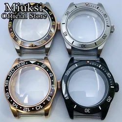 Miuksi 39mm silver black rose gold sterile watch case domed sapphire glass fit NH35 NH36 NH34 ETA2824 PT5000 movement