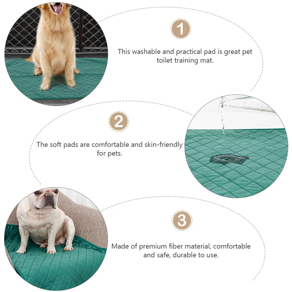 

1pc Waterproof Dog Pad Green High Absorbency Bamboo Charcoal Fiber Washable Pet Training Mat Leak Proof Odor Control Pet