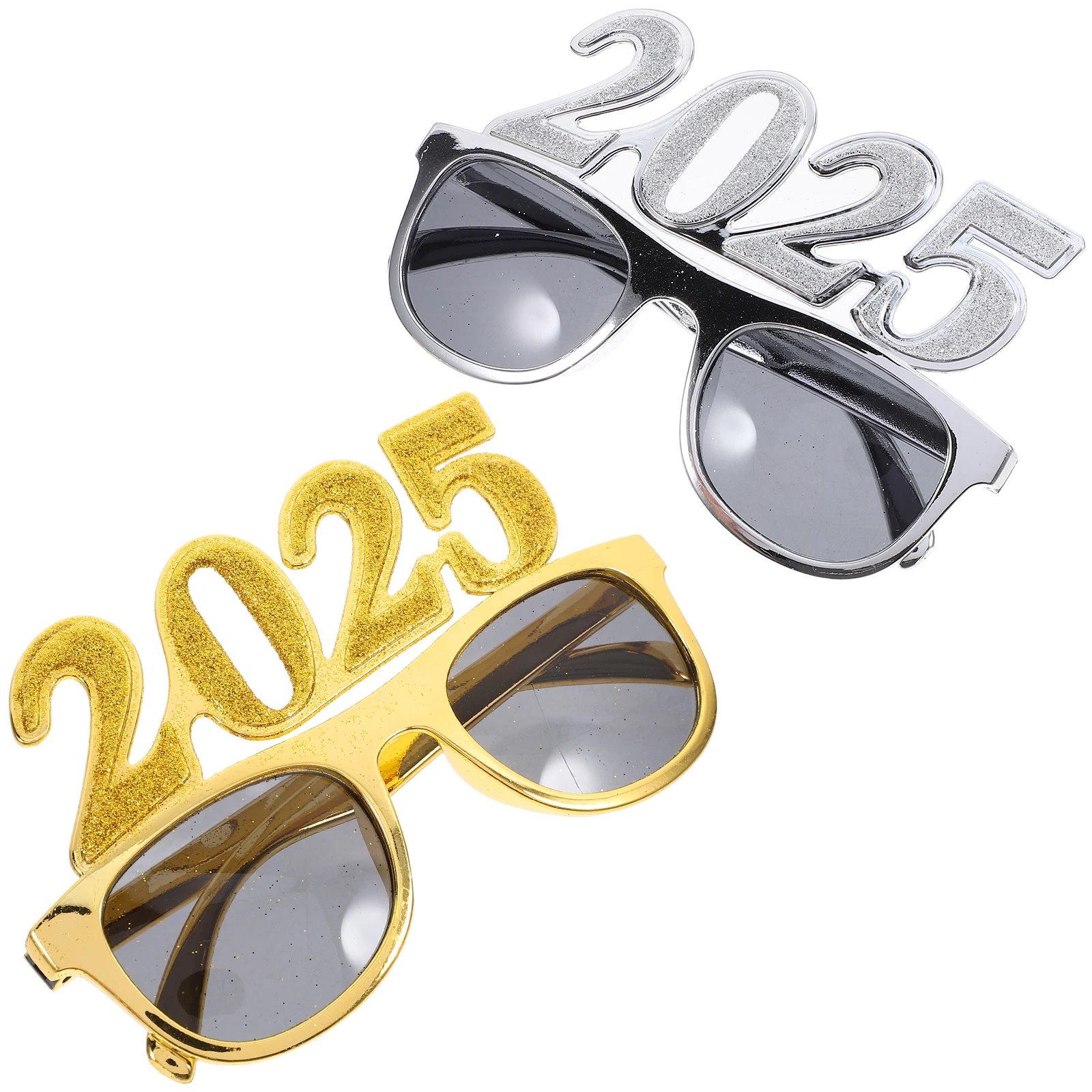 

2 Pcs Props Party Supplies Props Plastic Year's Happy New Year Glasses Eyeglasses Party Happy New Year Eyeglasses Supplies