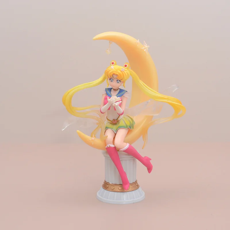 Sailor Moon action figure Tsukino Usagi anime cute cake decoration figurine Collection model doll toys girls gifts birthday 20cm